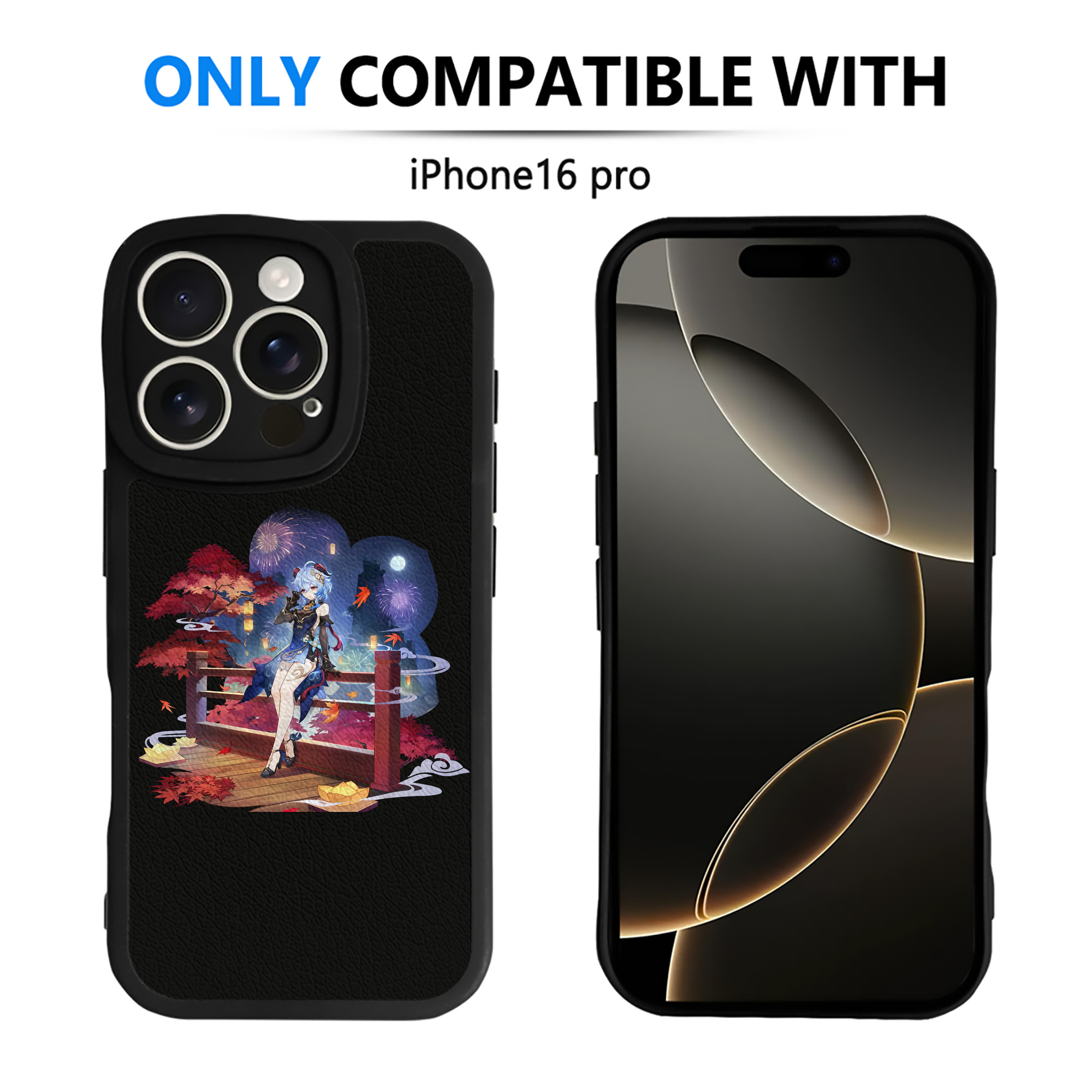げんし神 甘雨 かんう genshin Ganyu 【iPhone 16シリーズ対応】シリコンスマホケース（レザー調） 材質：シリコン